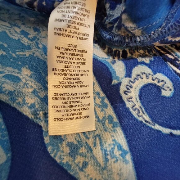 CHICO'S Enchanted Paisley Betty Long Sheer Shirt Size 0 - Picture 10 of 15